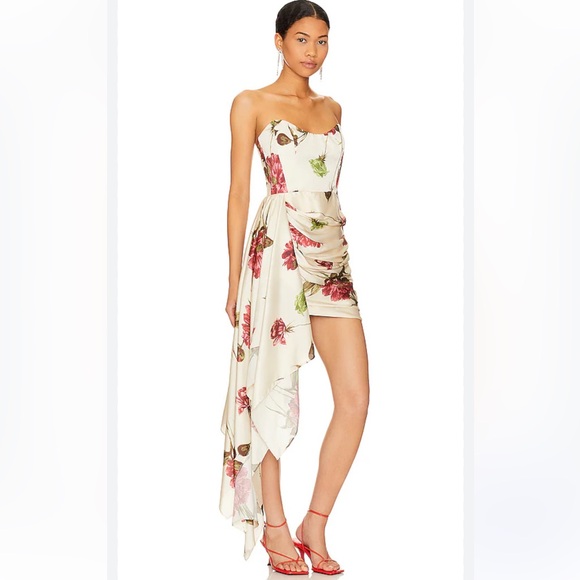 NWOT Never Worn Katie May Chasing Dawn Floral Drape Minidress size Large - Picture 6 of 6